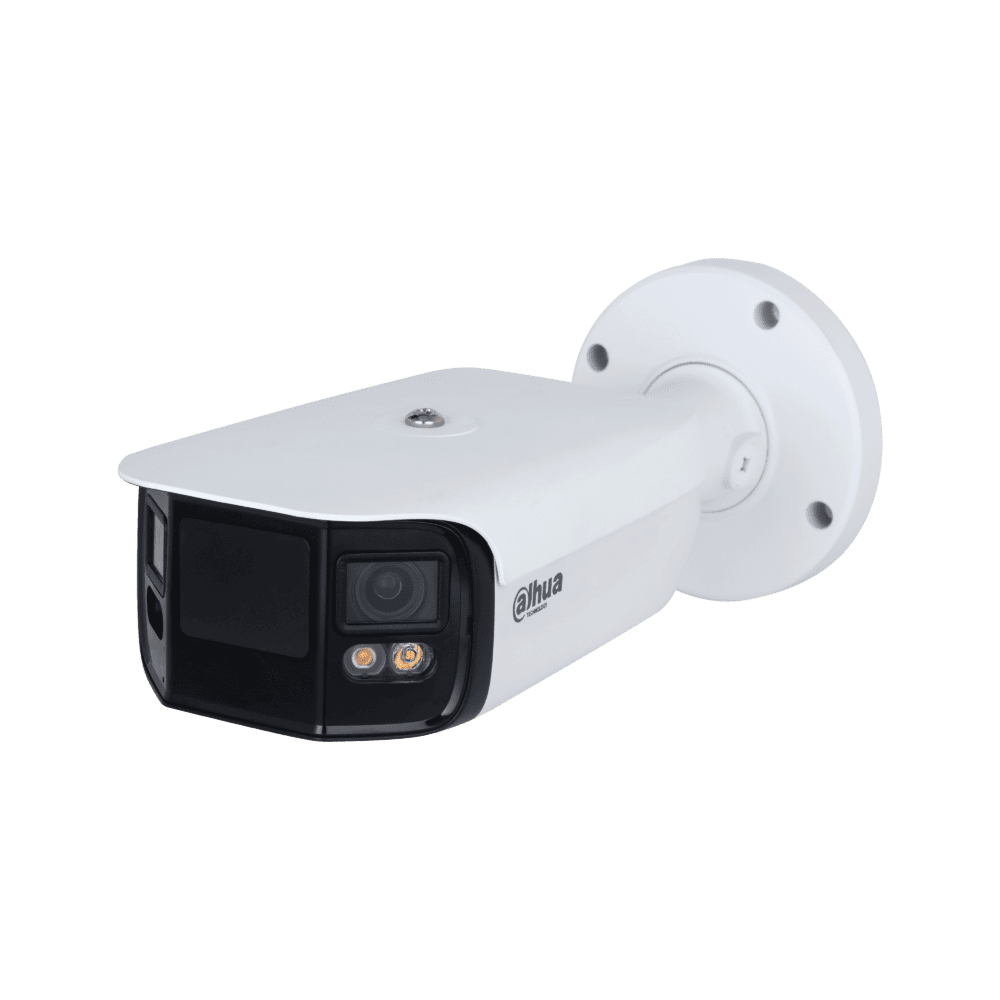 Cámara Bullet Dahua IP, doble lente, 2x4MP, 180°, full color, Lente 3.6mm, led 40m